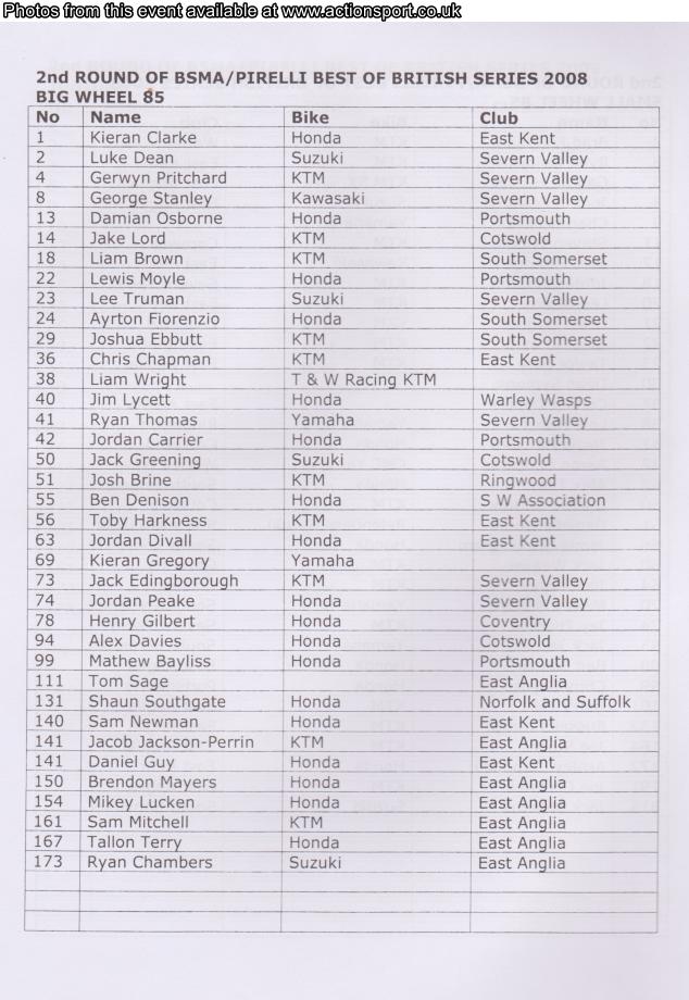 Event programme page